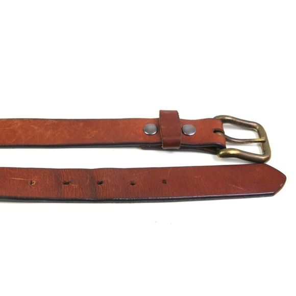 CLASSIC BROWN GENUINE LEATHER 1 1/8"Wd CASUAL DRESS WOMEN'S BELT Sz M/32 (I57 - Picture 11 of 13
